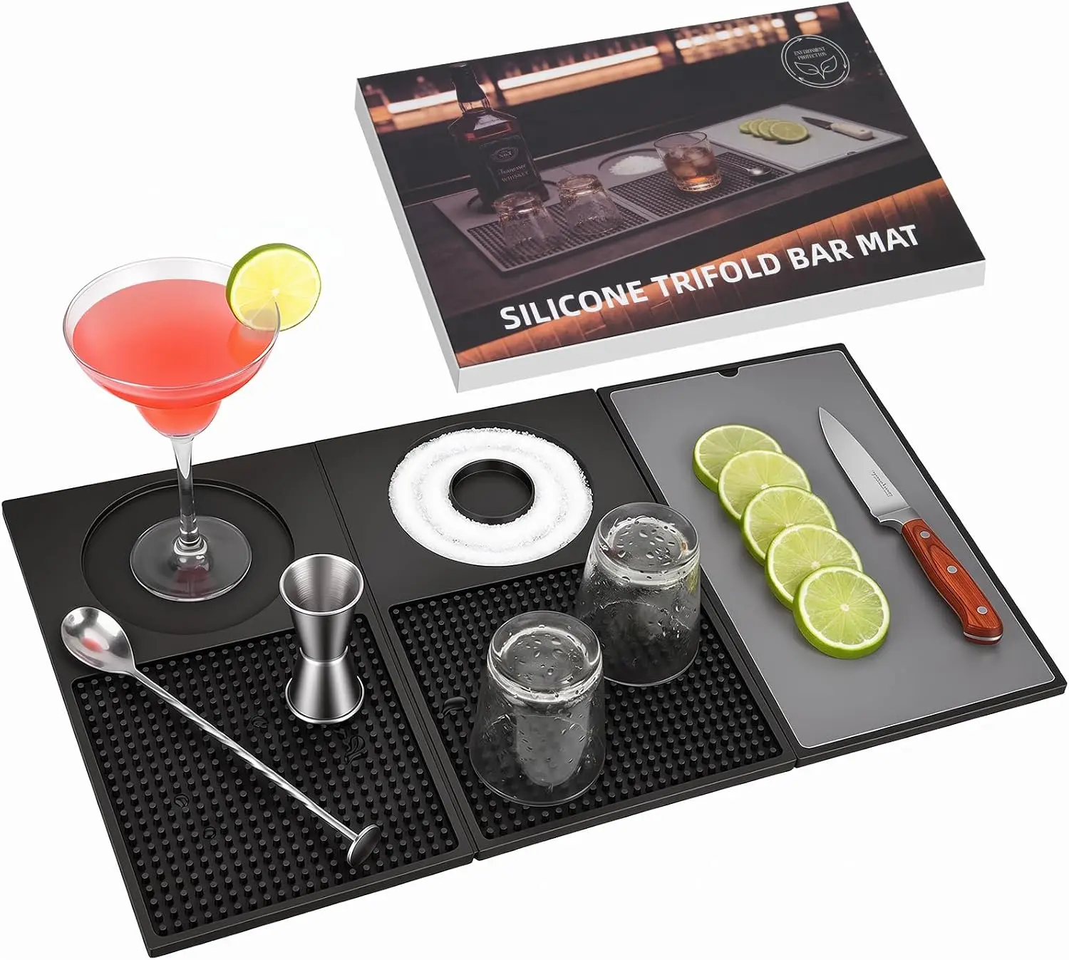 Custom counter mat for food and beverage marketing