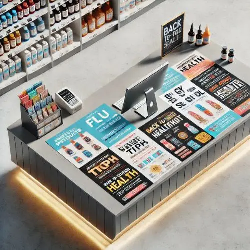 Custom branded counter mat for hospitality applications