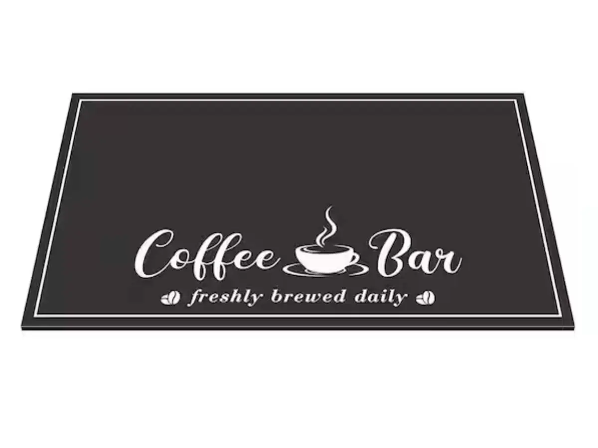 Eco-friendly custom counter mat made with sustainable materials for brand promotion